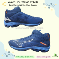 SEPATU VOLI MIZUNO WAVE LIGHTNING Z7 DARK DENIM WHITE BLUE ORIGINAL