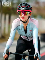 2021春秋女款長袖騎行服上衣戶外修身透氣公路自行車服裝工廠定做