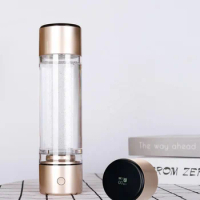 Intelligent 7.8Hz quantu Smart hydrogen cup portable hydrogen generator works with mineral water bottles H2 inhale OLED Screen