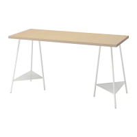 MÅLSKYTT/TILLSLAG 書桌/工作桌, 樺木/白色, 140 x 60 公分