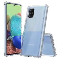 Transparent Case for Samsung Galaxy A71 A51 5G Cover Soft TPU Frame with Clear Hard Acrylic Back Shell For Galaxy A71 A51 A31
