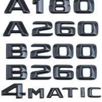ABS Black Car Trunk Letters Stickers A180 A200 A260 B180 B200 B260 Emblem Logo For Mercedes W176 W177 W246 W245 2015 Accessories