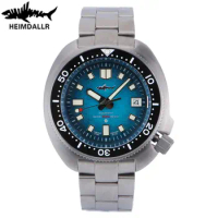 Heimdallr Turtle Diver Watch Mens Titanium Sapphire Japan NH35 Automatic Mechanical Wristwatches Date 200M Waterproof Luminous