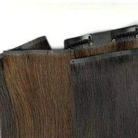【B.Q】Real Human Hair 2/3 Clips In Hair Extensions Long Straight Hair Extensions Woman
