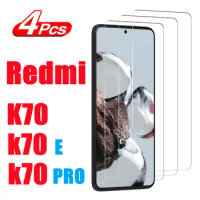 2/4 Pcs Tempered Glass For Xiaomi Redmi K70 K70e K70 Pro Screen Protector Glass Film