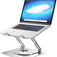 Metal Adjustable Laptop Stand With 360 Rotating Base Laptop Stand 360 Rotating Laptop Stand