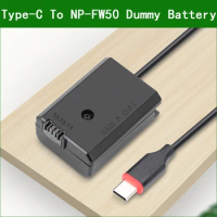 AC-PW20 PD USB Type-C NP-FW50 Dummy Battery Power Adapter DC coupler For Sony DSC-RX10 DSC-RX10M2 DSC-RX10M3 DSC-RX10M4 ILCE-7M2