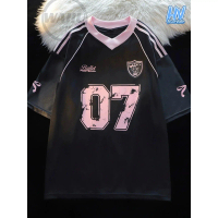 jersey coquette ribbon Jersi Lengan Pendek, Rekaan Ringkas, Percuma Penyesuaian, Koleksi Baru 2026
