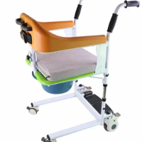 Handicapped Medical Safety Patient Transfer Lift Chair Adjustable Rotating Commode Chair