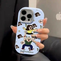 Bangbang and Yuzhi Iphone Case Kawaii Cute Bangbang Anime Same Style Printed Anti Drop Phone Case for Couples Ins Funny Gifts