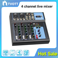 Hot sale dj controller/audio console mixer usb bt sound mixer audio mixer 4 channel for stage