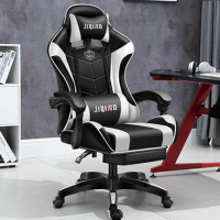  E家工廠 電競椅 賽車可躺式 電腦椅 遊戲椅 賽車椅皮革椅(279-AJ電競椅（黑色+白色）)