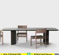 實木會議桌現代辦公桌簡約長條桌工作臺餐桌洽談桌書桌大板桌