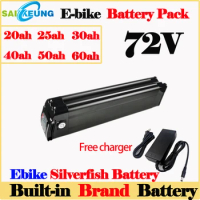 Ebike battery72V Silverfish Battery 72V 20ah 30ah 60ah Battery Pack Bafang 3000W ebike Battery 72V50ah Lithium Battery