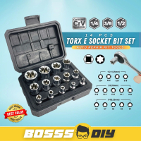 14 PCS Torx E Socket Bit Set Torx Socket Set Rachet Set Steel Repair Kit Automotive Tools Diy