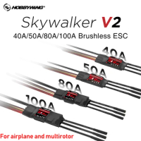 Hobbywing Skywalker 40A 50A 80A 100A V2 Brushless ESC BEC Speed Controller With Reverse Break For RC Fixed Wing RC parts