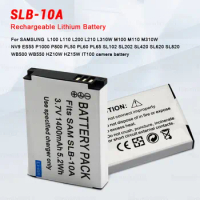 Battery SLB-10A 1400mAh Rechargeable Cell+Charger for Samsung SL202 SL420 L100 PL50/60 L310W WB550 WB500 HZ10W Camera Batteries