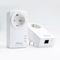 7inova AV500 Passthrough Powerline Adapter Start Kit| HomePlug AV Adapter With Outlet|Atheros7420 |Plug&amp;Play