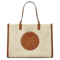 TORY BURCH ELLA 帆布手提包 87355｜美包辣一夏㊣全館3折up★領券現抵$1200★跨店最高22%回饋!!