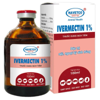 Navet Ivermectin 1% 100ml đặc trị nội, ngoại ký sinh trùng trên trâu, bò, heo, chó, mèo