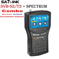 Satlink WS-6979 Digital Satellite Finder meter DVB-S2 DVB-T2 Combo DVB-C Spectrum MPEG-4 H.265(10Bit) Terrestrial Finder signal