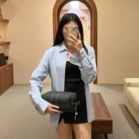 Tas BURBERRY CHECK GREY BLACK POUCH 100% ORIGINAL