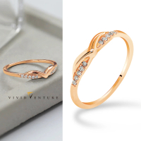 【Vividventure 亞帝芬奇】14K金 6分 天然鑽 鑽石 線戒 小時代(NO.1985)