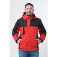 Jaket Pria Waterproof Jaket Dingin Jaket Gunung Tahan Air Angin ADV - Merah, S