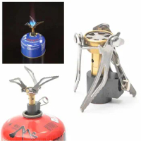 For BRS Mini Gas Cooker Burner Lightweight Camping Hiking Gas Burner Outdoor Portable Solo Titanium Camping Gas Stove BRS-3000t