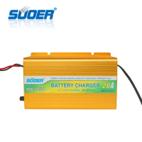 Suoer【 Battery charger 】 three-phase AGM/GEL Fast Charger 20A 24V Battery Charger (MA-2420A)