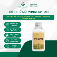 [Hàng limited] Bột Khử Mùi Wings Up Khử Mùi Hôi Chân Hôi Nách Giày KIếm Soát Mồ Hôi Hôi Cỏ Mềm 25g