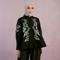 (GRD A) HijabChic x Tiqasya Edith Caviar Black Top - Premium Top only 199k!