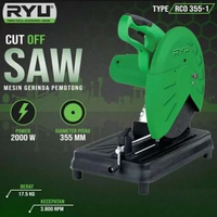 RYU RCO 355 -1 Mesin Potong Besi Mesin Cut Off 14 Inch Rco 355-1 Mesin Batu Gerinda Duduk Besar Geri