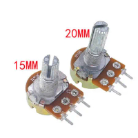 (5pcs) WH148 Potentiometer - 15mm 20mm Shaft - Linear Potentiometer /  Variable Resistor - B1K B10K 