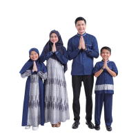 Baju Gamis Couple Dewasa Keluarga Lebaran Pasangan Muslim Sarimbit 2024 Terbaru Inara Ivan Family De