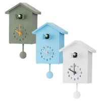 Cuckoo Clock with Chimer Cuckoo Sound Clocks with Pendulum Bird House Battery Powered Home living Room Wall Decoration Accessory