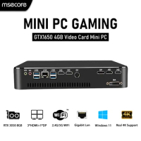 Gaming Mini PC GTX1650 4GB Video Card Mini PC Intel core I9-9900T Windows 11 Desktops Mini PC Gaming Computer DDR4 linux Wifi 6