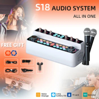 KINGLUCKY s18 Live Broadcast Sound Card Audio Integrated Device Indoor and Outdoor K Song Wireless Bluetooth loudspeaker box