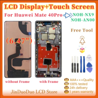 Original LCD For Huawei Mate 40 Pro LCD Display Screen With Frame 6.76" Mate40 Pro NOH-NX9 NOH-AN00 Display LCD Touch Screen