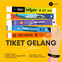GELANG TIKET / TIKET GELANG / TICKET GELANG  / TIKET MASUK WISATA/ TIKET WAHANA/ TIKET KONSER