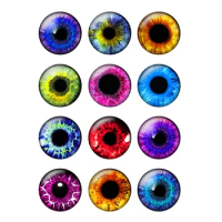 12 Pairs/lot Blythe Doll Eyes Chips Super Thin Glass Pupil Eye for Blythe Children DIY Jewelry Accessories BT192