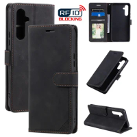 A14 A34 A54 Case For Samsung Galaxy A34 Case Leather Wallet Flip Case For Samsung A54 5G A 34 A14 Anti-theft Brush Phone Cases