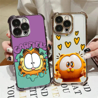 Cartoon Clear Garfield Cover For OPPO A6X A5X A3X A3 Pro A5 Pro A16 A60 A56 A38 A79 A58 A98 A78 A96