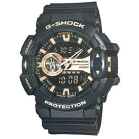 【CASIO】G-SHOCK金屬搖滾個性運動雙顯錶(GA-400GB-1A4)