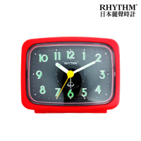 【RHYTHM 麗聲】響亮鬧鈴經典百搭造型鬧鐘(搖滾紅)