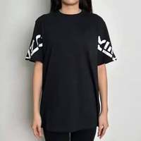 Kaos KENZO CROSS TEXT SLEEVE BLACK TSHIRT 100% ORIGINAL Size XL