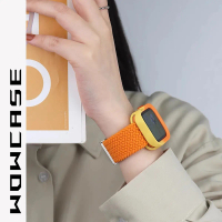 สายรัดหัวเข็มขัดยางยืดสีสันสดใสเข้ากันได้กับ Apple Watch 9 8 7 6 5 4 SE สายรัดข้อมือทอไนลอน Ultra2 ส
