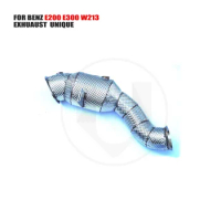 UNIQUE Exhaust System High Flow Performance Downpipe for Mercedes-Benz E200 E300 W213 2017 Car Accessories With Cat Pipe