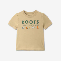 【Roots】Roots 小童- ROOTS ESTABLISHED短袖T恤(棕色)