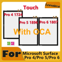 Touchscreen With Glue OCA For Microsoft Surface Pro 4 Pro 5 Pro 6 1724 1796 1807 Touch Screen Digitizer Replacement Repair Parts